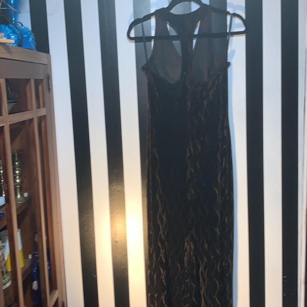 Vintage 1993 Scott McClintock Burnout Velvet Racerback Maxi Dress Size Medium 8 - Picture 14 of 17